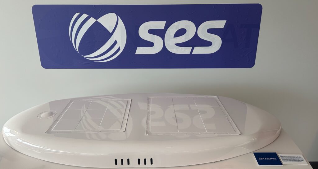 SES multi-orbit ESA on display at the firm's McLean, Virginia offices