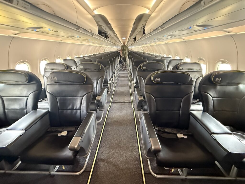 Spirit Airlines interior cabin