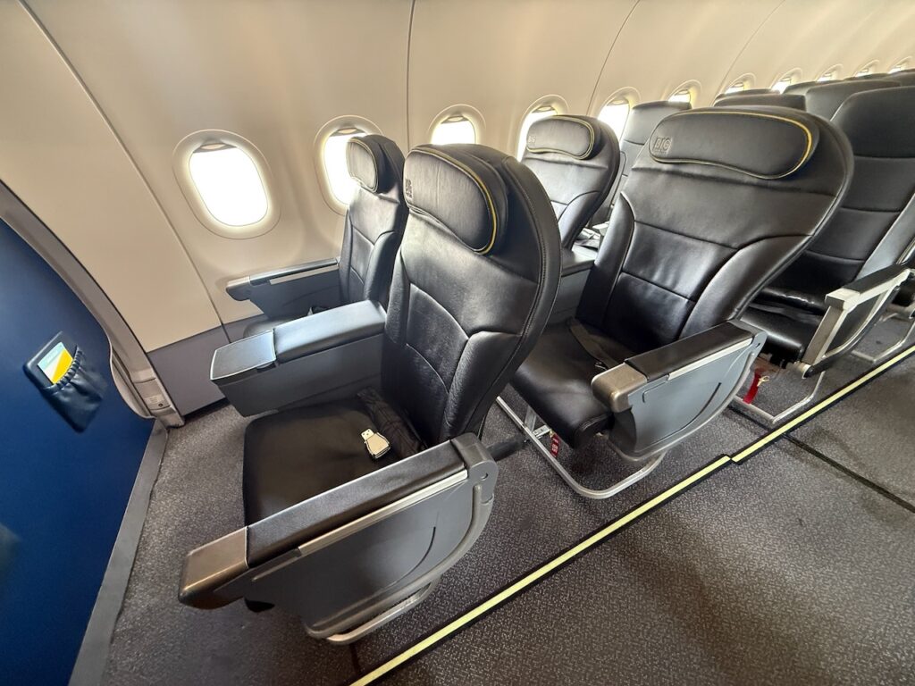 Spirit Airlines' Big Front seats side view.