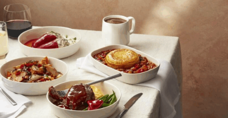Various meals from the new Delta partnership with Chef José Andrés