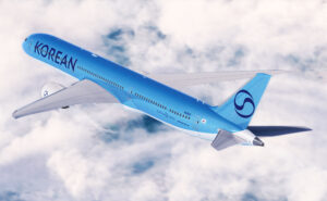 Korean Air aircraft in flight.