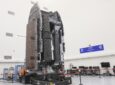 ViaSat-3 F2 satellite in the El Segundo, Calif. Boeing satellite factory ahead of containerization and shipment. (Boeing photo by Erik Isakson)