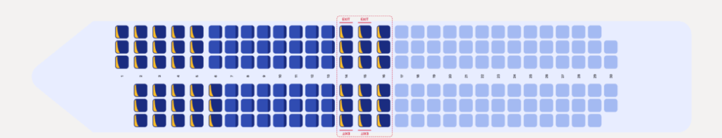 LOPA for Southwest 737 MAX 8 with new-design cabin