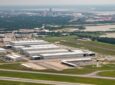 Aerial view of Airbus' Mobile campus