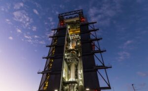 ViaSat-3 F2 satellite mounted to the ULA Atlas V rocket