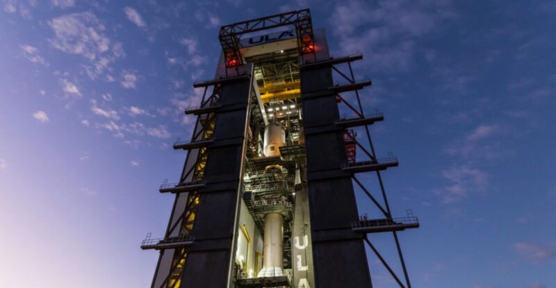 ViaSat-3 F2 satellite mounted to the ULA Atlas V rocket
