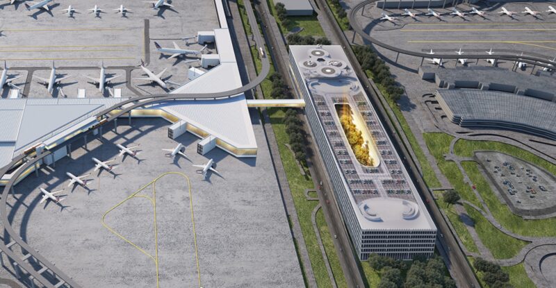 Rendering of American Airlines' new Terminal F at DFW