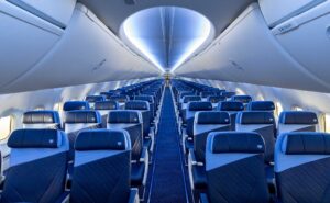 Southwest showcases elevated aircraft cabin design.