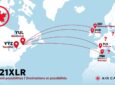 A321XLR Route Possibilities Map for Air Canada