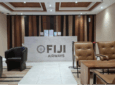 Fiji Airways lounge entrance desk at Sheraton Fiji Golf & Beach