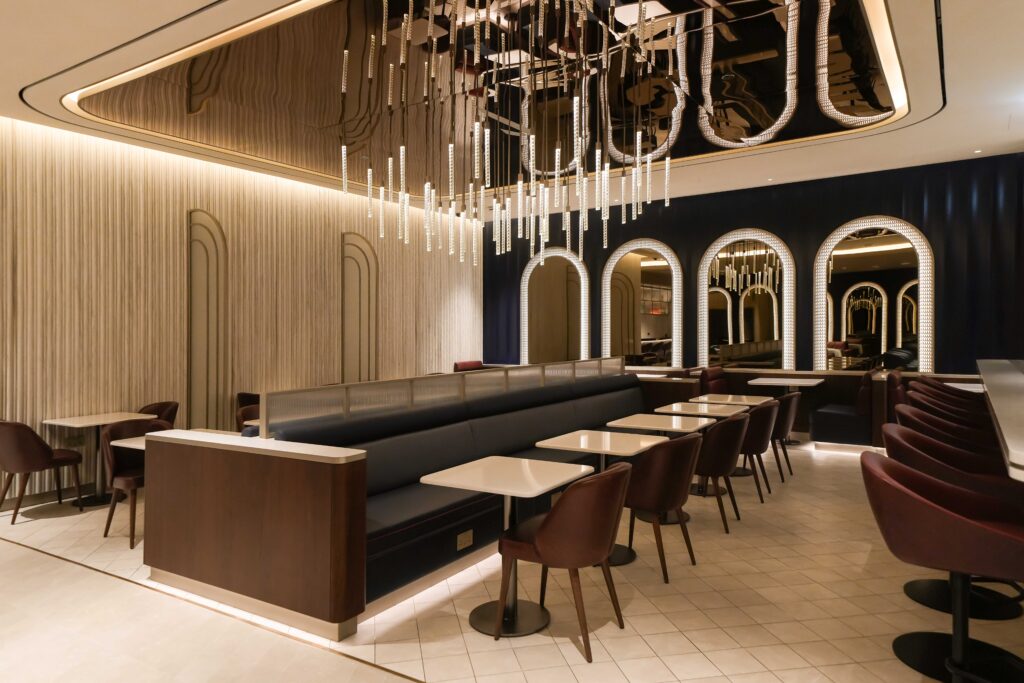 Seating area in Dubai lounge