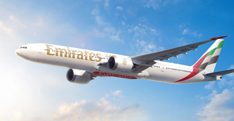 Rendering of Emirates 777-9 in flight