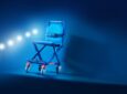 Airchair II in blue with blue lighting and background.