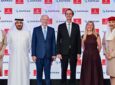 Emirates and Safran executives at the Dubai Air Show