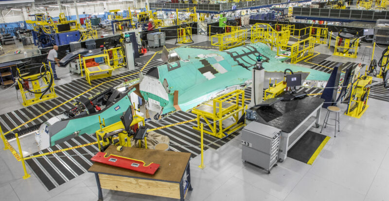 F-35 on the final assembly line
