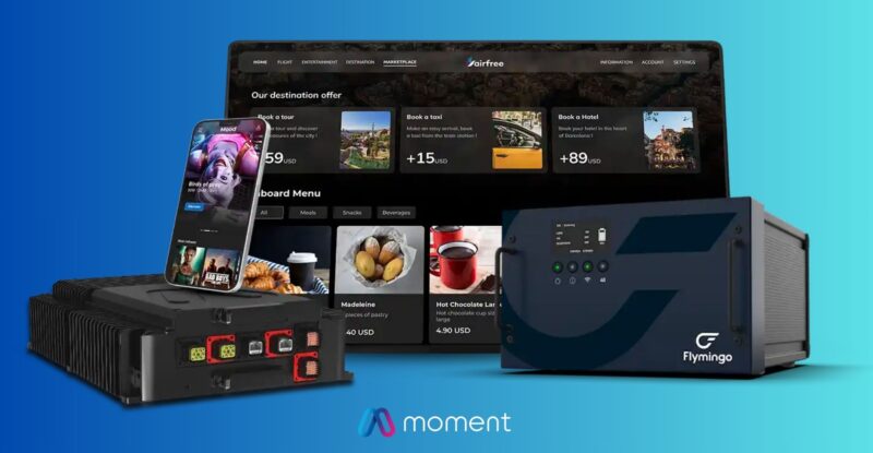 Various Moment products used for inflight entertainment in Asia -Pacific.