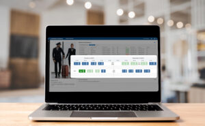 NetLine Crew Pairing Application as seen on a laptop.