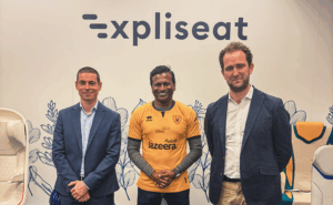 azeera and Expliseat execs celebrate their arrangement