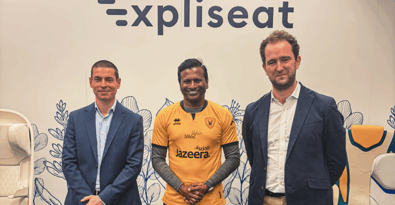 azeera and Expliseat execs celebrate their arrangement