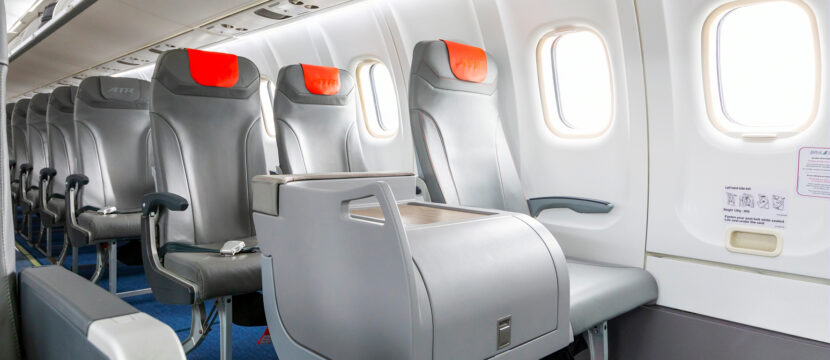 The front row seat is accompanied by the X-Space Table while remaining cabin seats are in a 2-2 configuration.