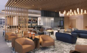 American Airlines Admirals Club lounge in Concourse D of Reagan National Airport (DCA).