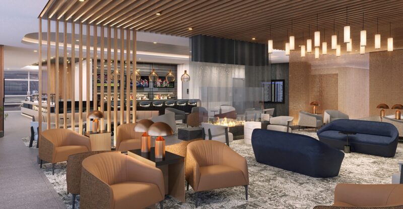 American Airlines Admirals Club lounge in Concourse D of Reagan National Airport (DCA).