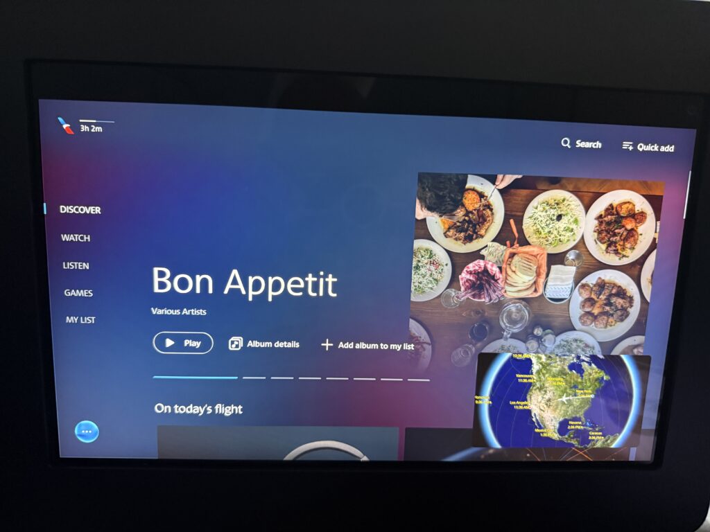 Picture-in-picture, is being used here with the menu on display and the 3D map in the lower corner. 