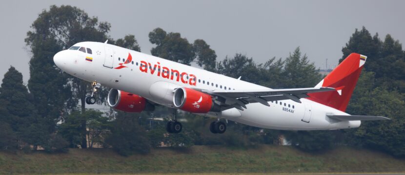 Avianca A320 on takeoff