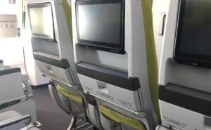 Front row of economy on TAP A330neo
