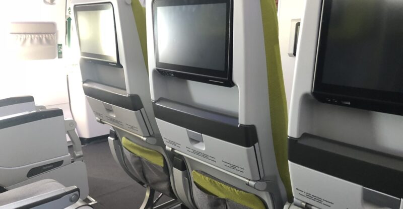 Front row of economy on TAP A330neo
