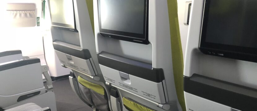 Front row of economy on TAP A330neo