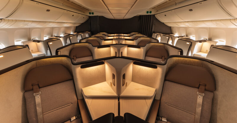 Aria Suite business class cabin on the Cathay Pacific Boeing 777-300ER