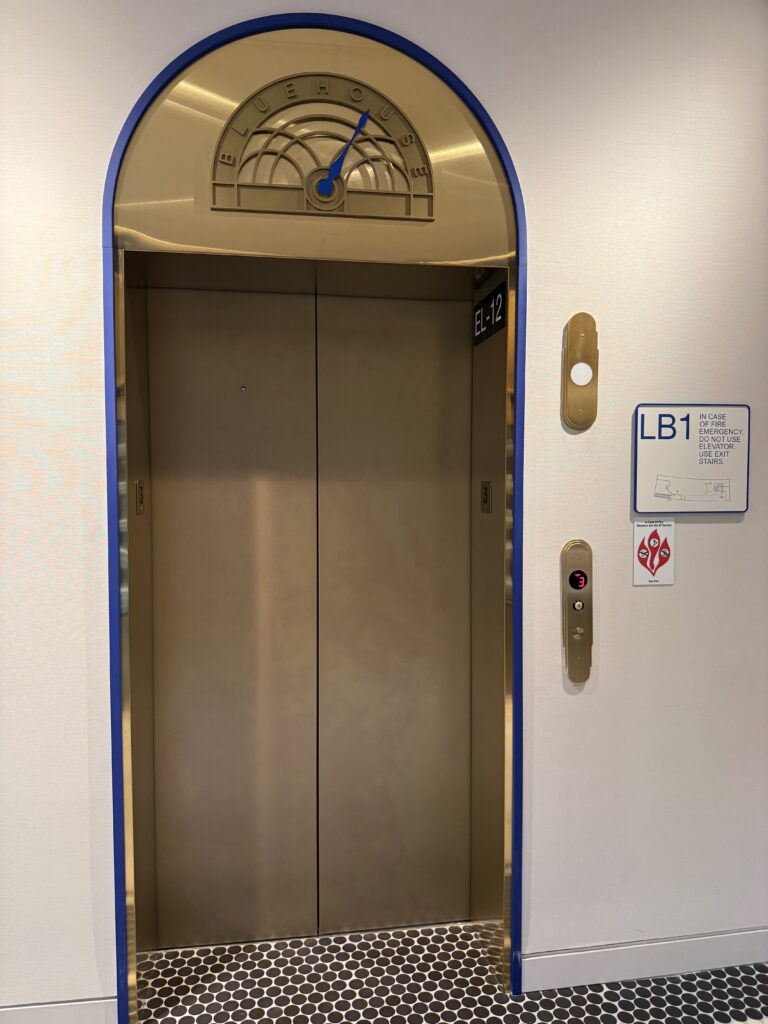 Art Deco styled elevator.