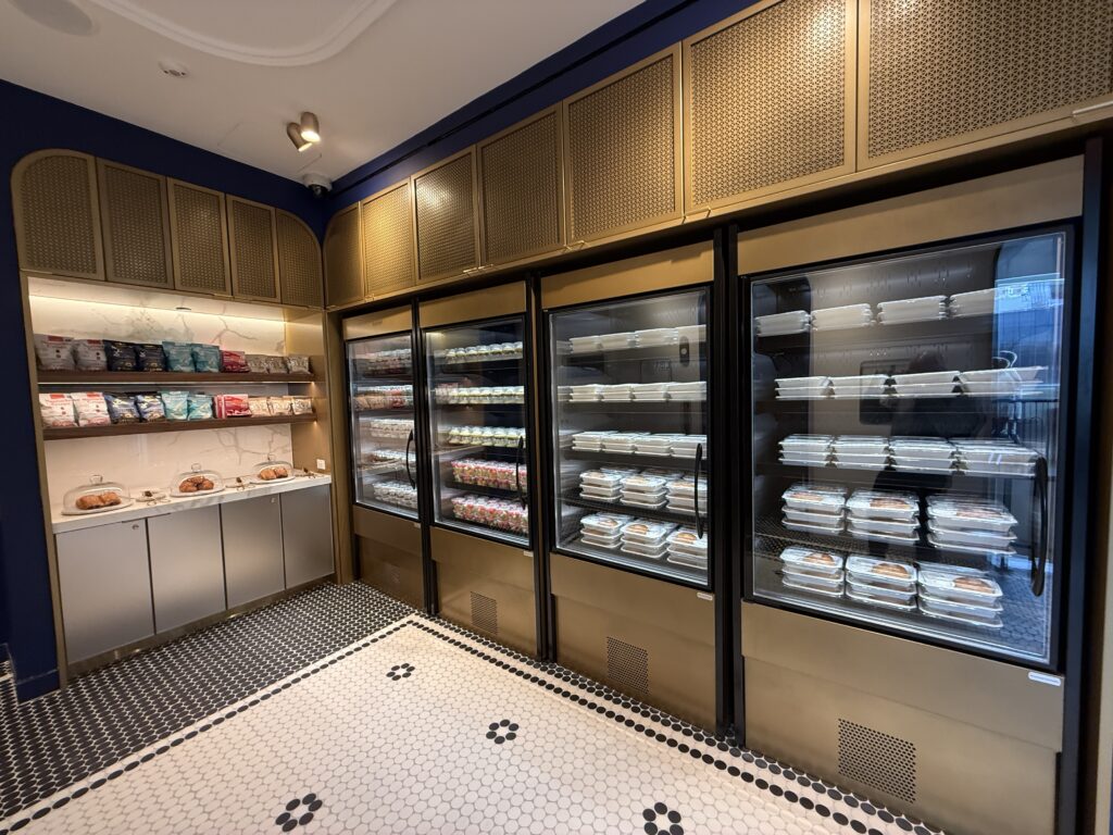 Grab and go food in the upstairs level of the JetBlue BlueHouse.