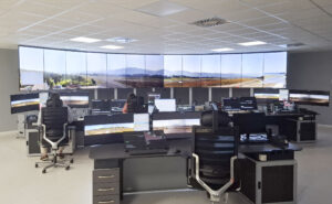 Vigo Digital Tower is packed with large screens at the front and smaller ones throughout the room.