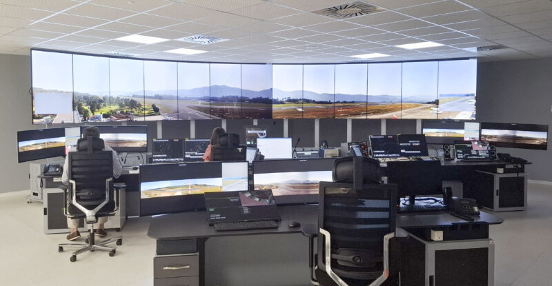 Vigo Digital Tower is packed with large screens at the front and smaller ones throughout the room.