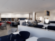 3D rendering of the future Air France lounge at London-Heathrow airport (non-contractual image).