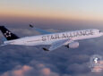 Star Alliance branded aircraft in flight.