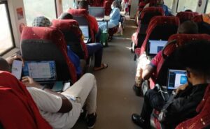 Eutelsat's OneWeb LEO connectivity on a train in Gabon