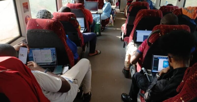 Eutelsat's OneWeb LEO connectivity on a train in Gabon