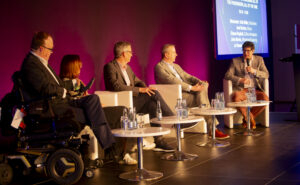 A panel discussion at Passenger Experience Conference.
