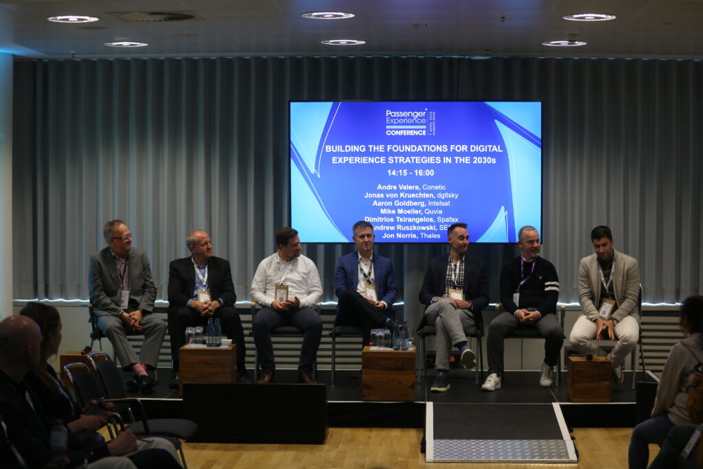 A panel discussion at Passenger Experience Conference.