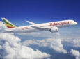 Ethiopian Airlines 787 Dreamliner in flight.