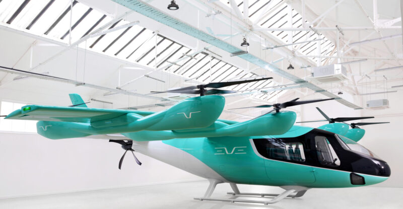 Eve eVTOL mock up aircraft