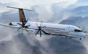 Rendering of the EVIO 810 in flight.