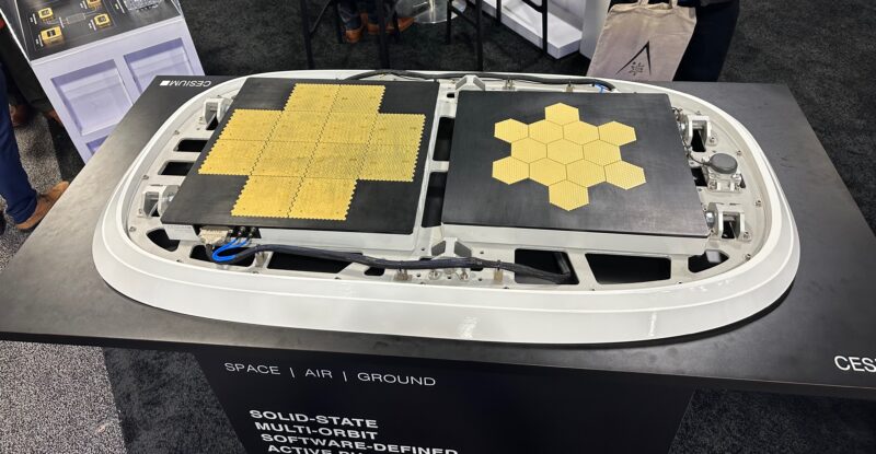 CesiumAstro ESA antenna on Satellite 2023 show floor