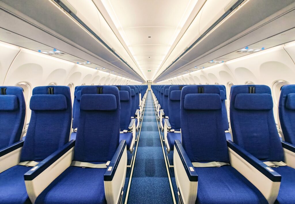 Economy class on board the IndiGo A321XLR