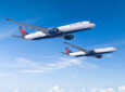 Delta Air Lines A330neo & A350 in flight.