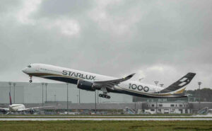 STARLUX first A350-1000 taking off.