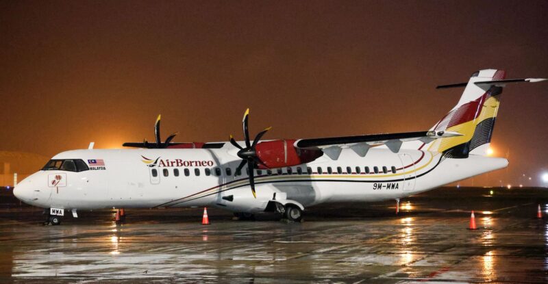 ATR 72 with AirBorneo livery